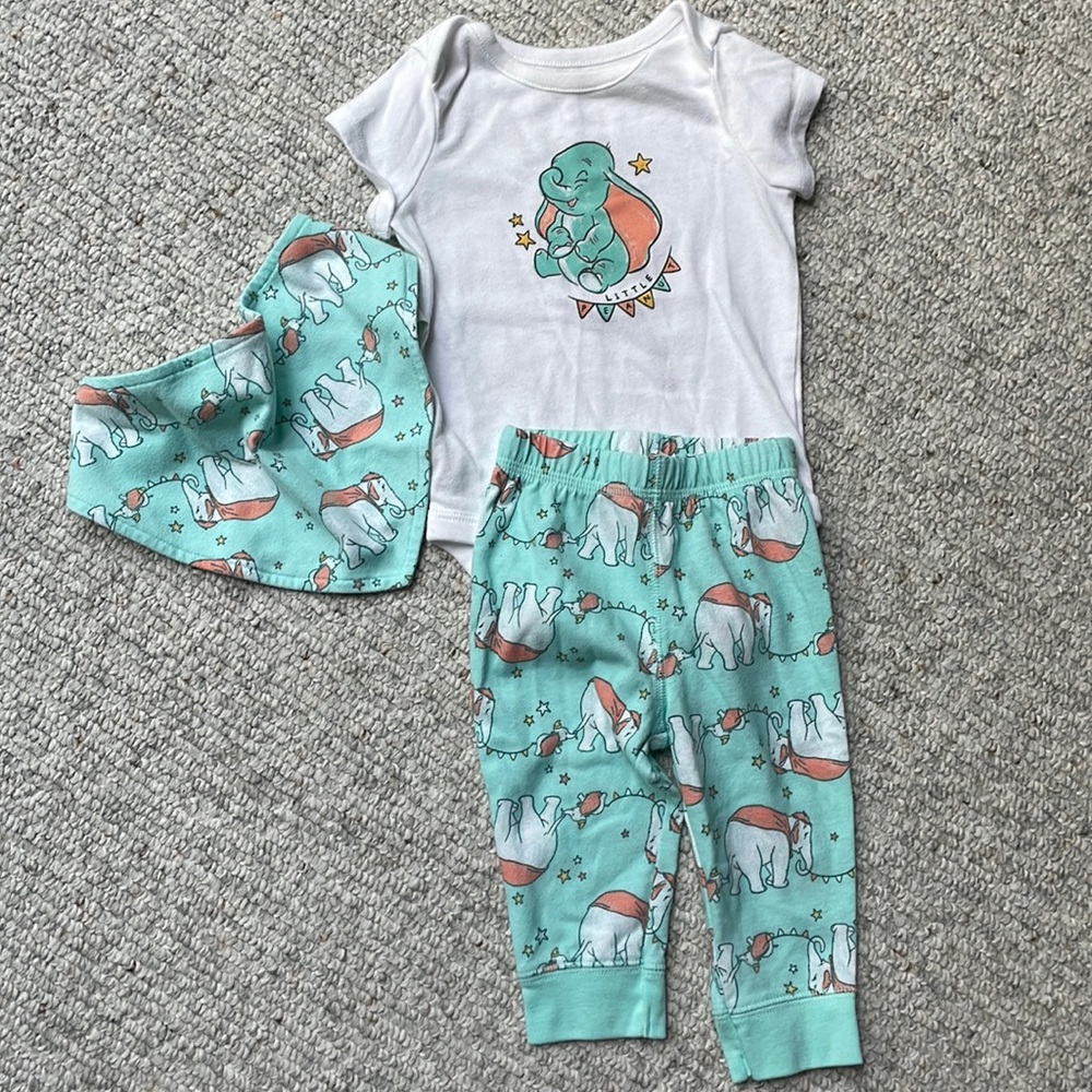 Disney 3 piece infant set.